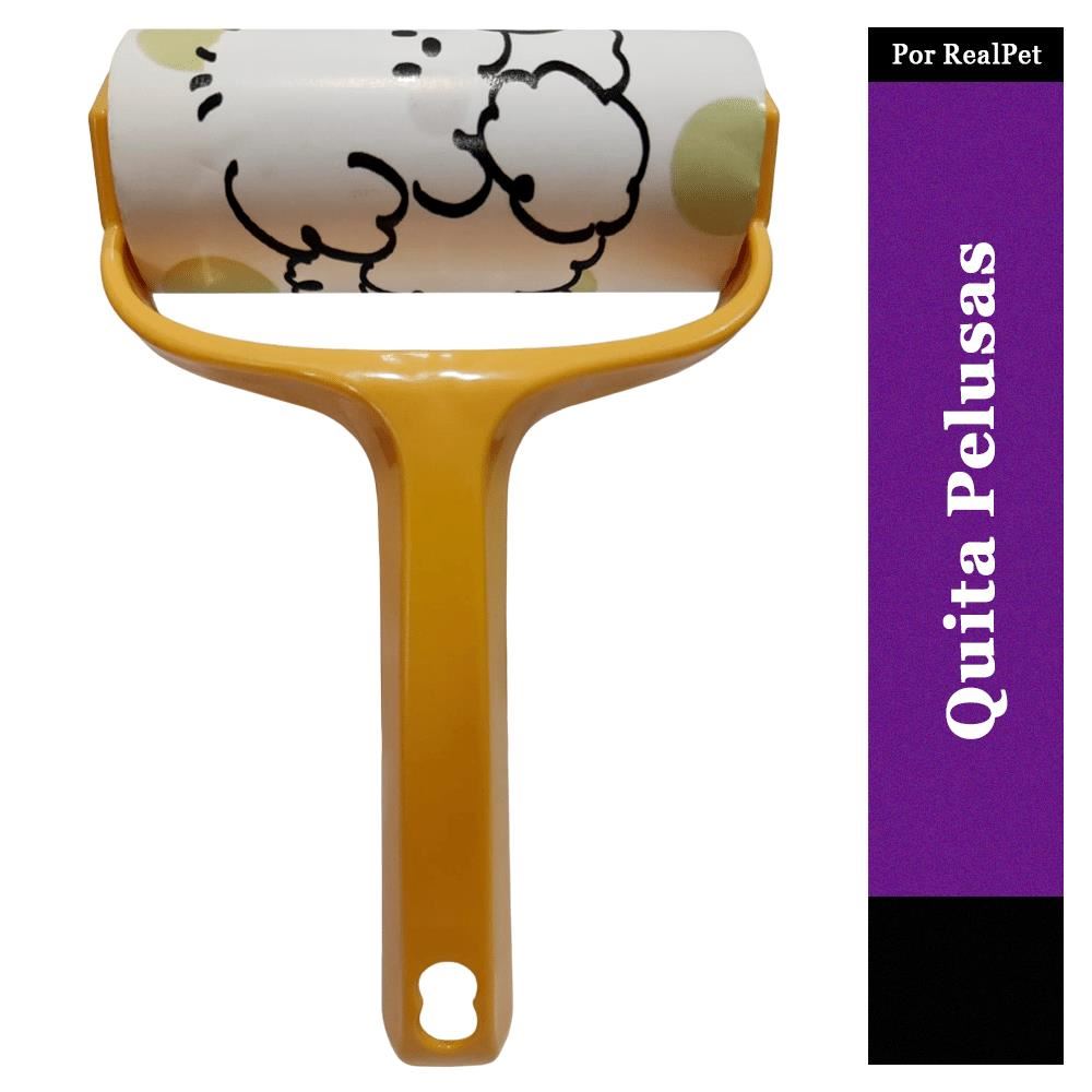 Rodillo Quita pelusas de Perro y Gato 12 x 18 cm Amarillo